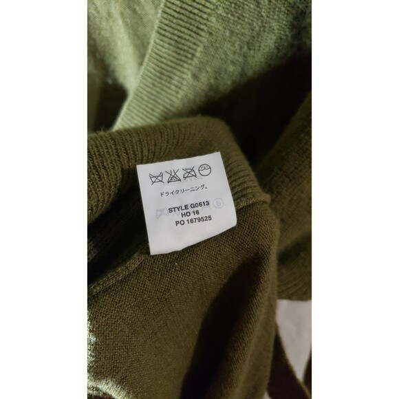J. Crew Black Label Size Medium Merino Wool Blend Olive Green Pullover Sweater - Picture 8 of 11